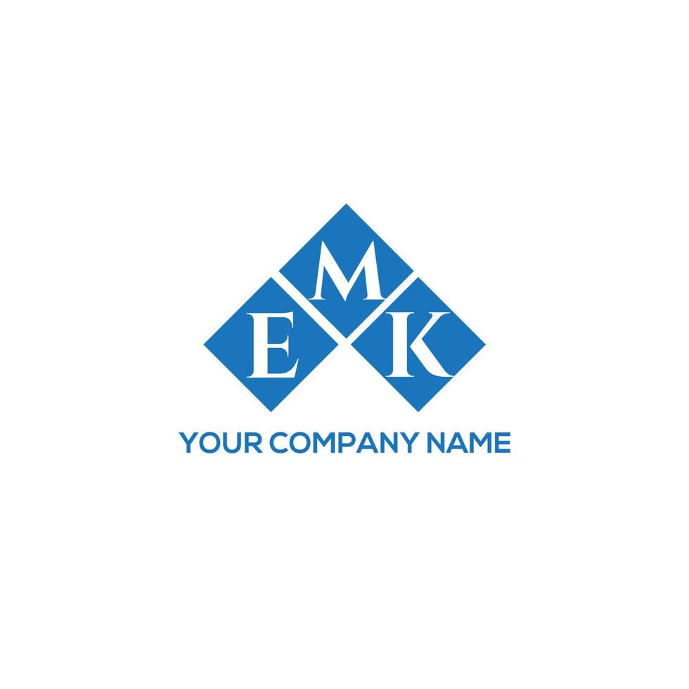 design de logotipo de carta emk em fundo branco. conceito de logotipo de letra de iniciais criativas emk. design de letra emk. vetor