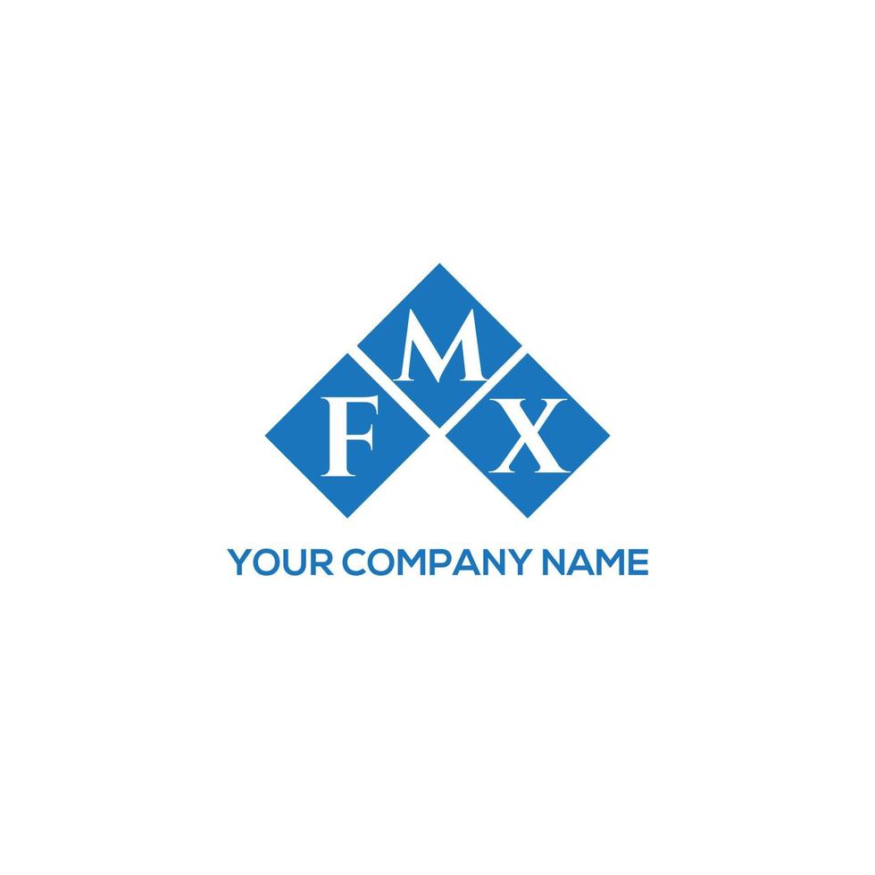 design de logotipo de carta fmx em fundo branco. conceito de logotipo de letra de iniciais criativas fmx. design de letra fmx. vetor