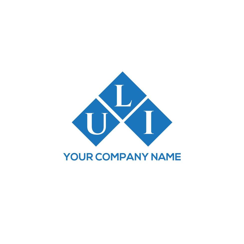 conceito de logotipo de letra de iniciais criativas uli. uli carta design.uli carta logotipo design em fundo branco. conceito de logotipo de letra de iniciais criativas uli. design de letra uli. vetor