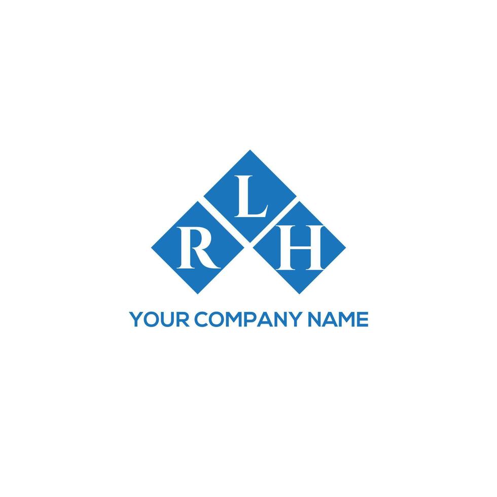 design de logotipo de carta rlh em fundo branco. rlh conceito de logotipo de letra de iniciais criativas. design de letra rl. vetor
