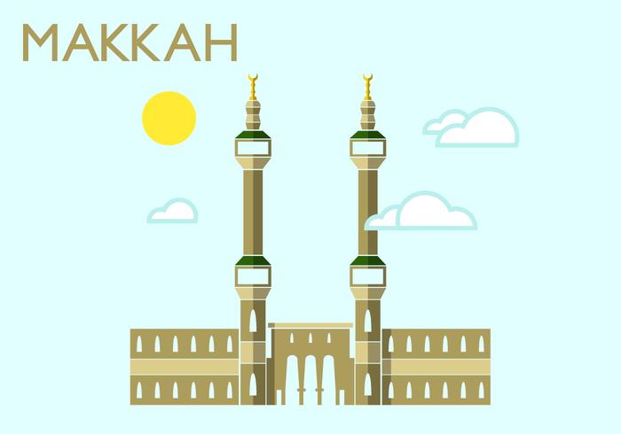 Ilustração Minimalista de Makkah vetor