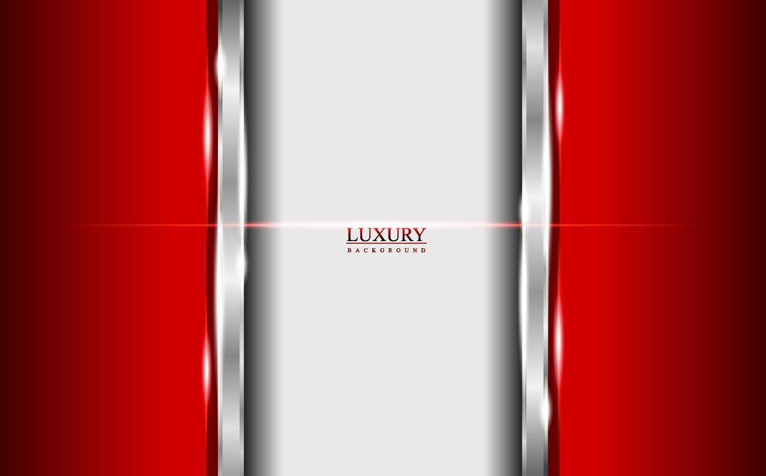 design de fundo de modelo elegante de luxo branco prata vermelho abstrato vetor