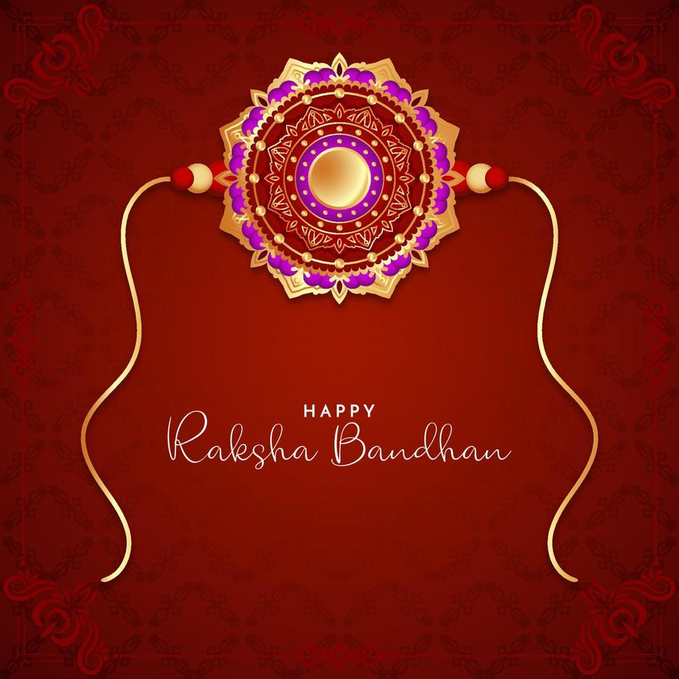 design de cartão de saudação feliz raksha bandhan festival tradicional indiano vetor