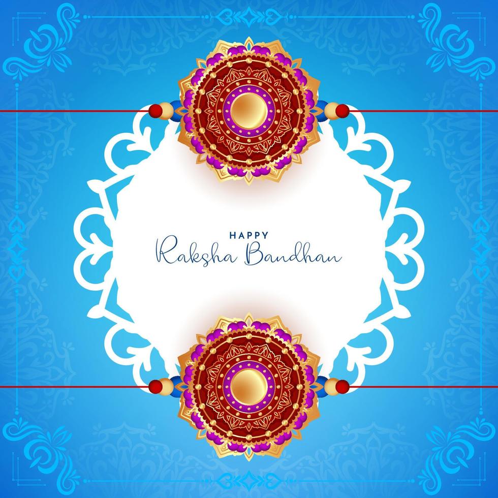 design de cartão de saudação feliz raksha bandhan festival tradicional indiano vetor