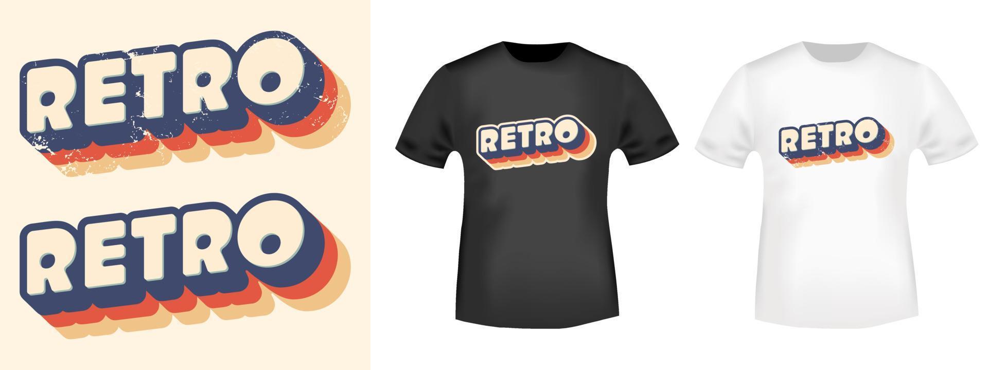 design de tipografia retrô para carimbo de camiseta, estampa de camiseta, apliques, crachá, roupas de etiqueta ou outro produto de impressão. ilustração vetorial. vetor