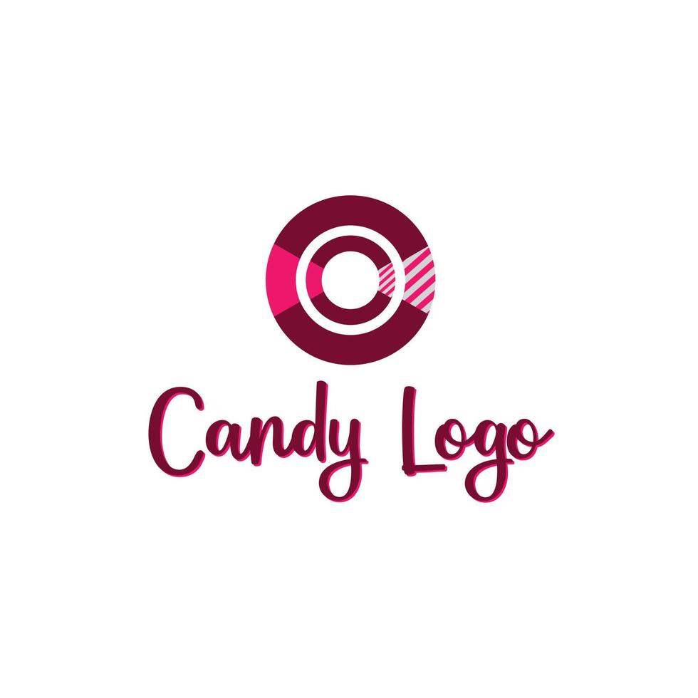 design de logotipo de círculo vetorial para loja de doces vetor