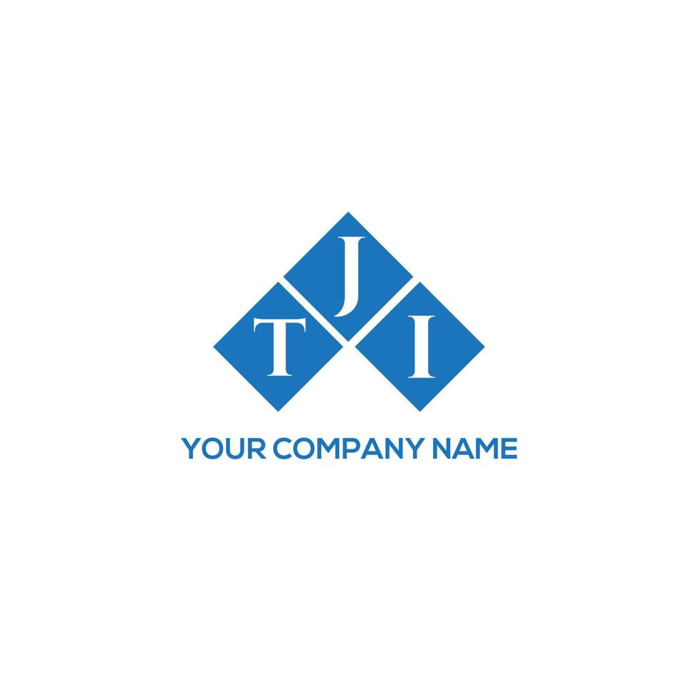 design de logotipo de letra tji em fundo branco. conceito de logotipo de letra de iniciais criativas tji. design de letra tji. vetor