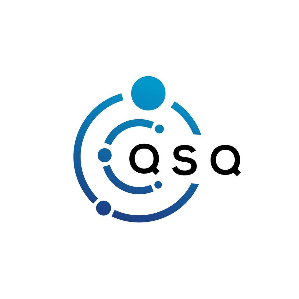 design de logotipo de tecnologia de letra qsq em fundo branco. iniciais criativas qsq carta-lo conceito de logotipo. design de letra qsq. vetor