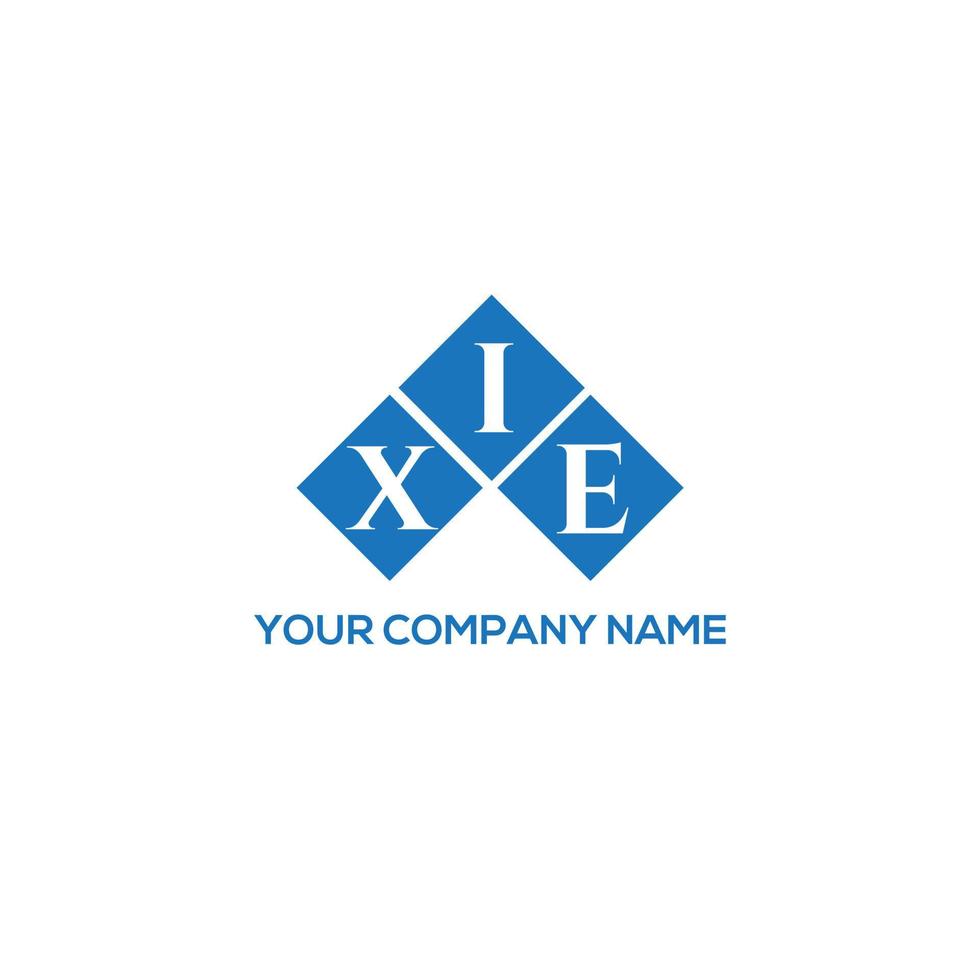 xie carta logotipo design em fundo branco. xie conceito de logotipo de letra de iniciais criativas. design de letra xie. vetor