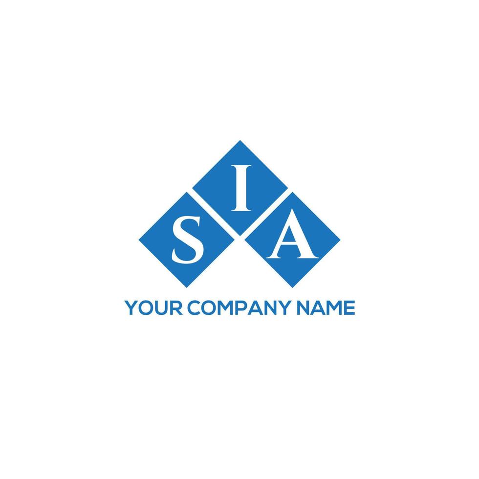 sia carta logotipo design em fundo branco. sia conceito de logotipo de letra de iniciais criativas. design de letra sia. vetor