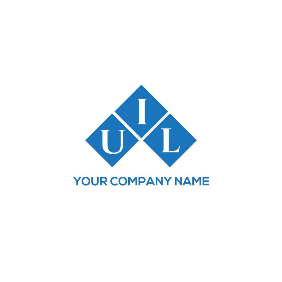 design de logotipo de carta uil em fundo branco. conceito de logotipo de letra de iniciais criativas uil. design de letra uil. vetor