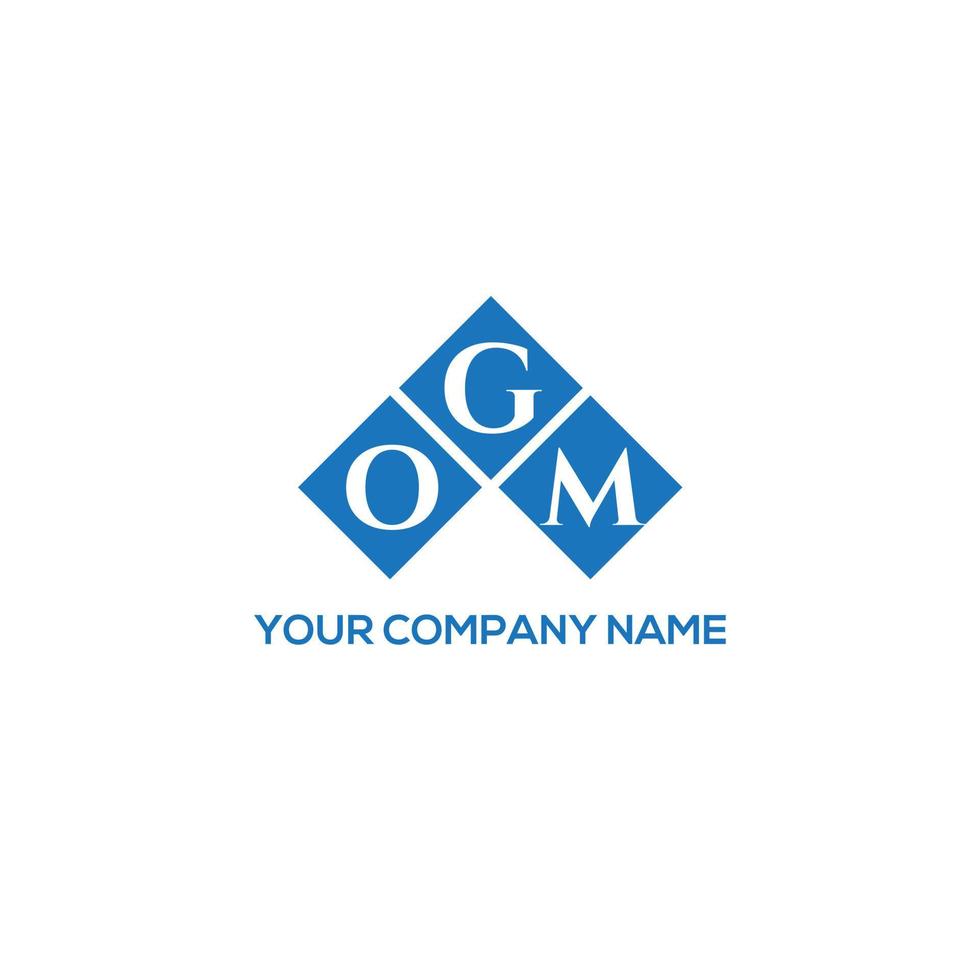 ogm carta design.ogm carta logotipo design em fundo branco. conceito de logotipo de letra de iniciais criativas ogm. ogm carta design.ogm carta logotipo design em fundo branco. o vetor