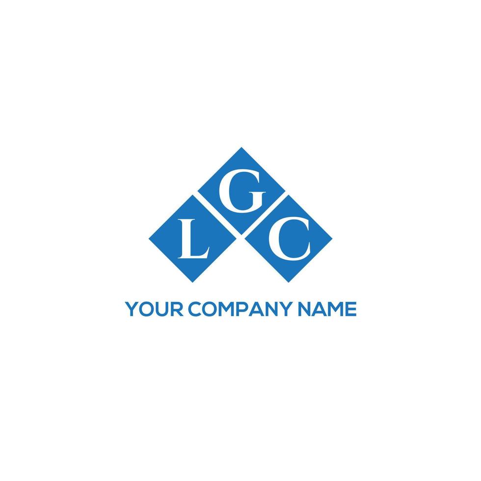 design de logotipo de carta lgc em fundo branco. conceito de logotipo de letra de iniciais criativas lgc. design de letras lgc. vetor