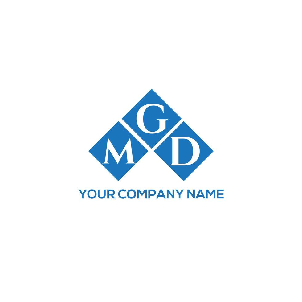 design de logotipo de carta mgd em fundo branco. conceito de logotipo de carta de iniciais criativas mgd. design de letras mgd. vetor