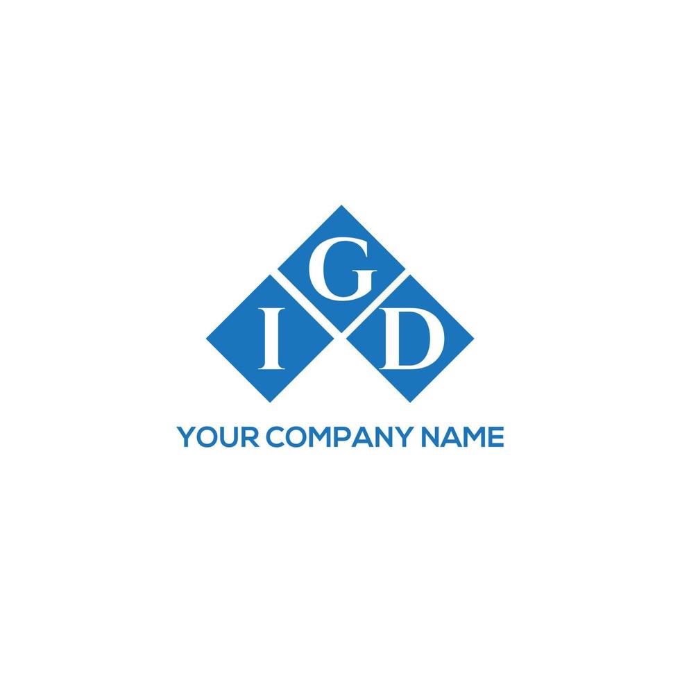 conceito de logotipo de letra de iniciais criativas igd. carta igd design.igd carta logo design em fundo branco. conceito de logotipo de letra de iniciais criativas igd. design de letra igd. vetor