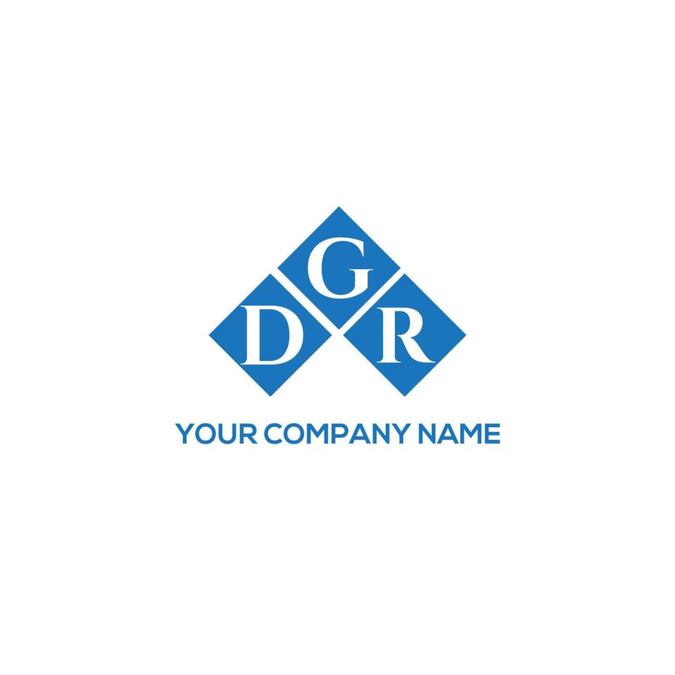 design de logotipo de carta dgr em fundo branco. conceito de logotipo de carta de iniciais criativas dgr. design de carta dgr. vetor
