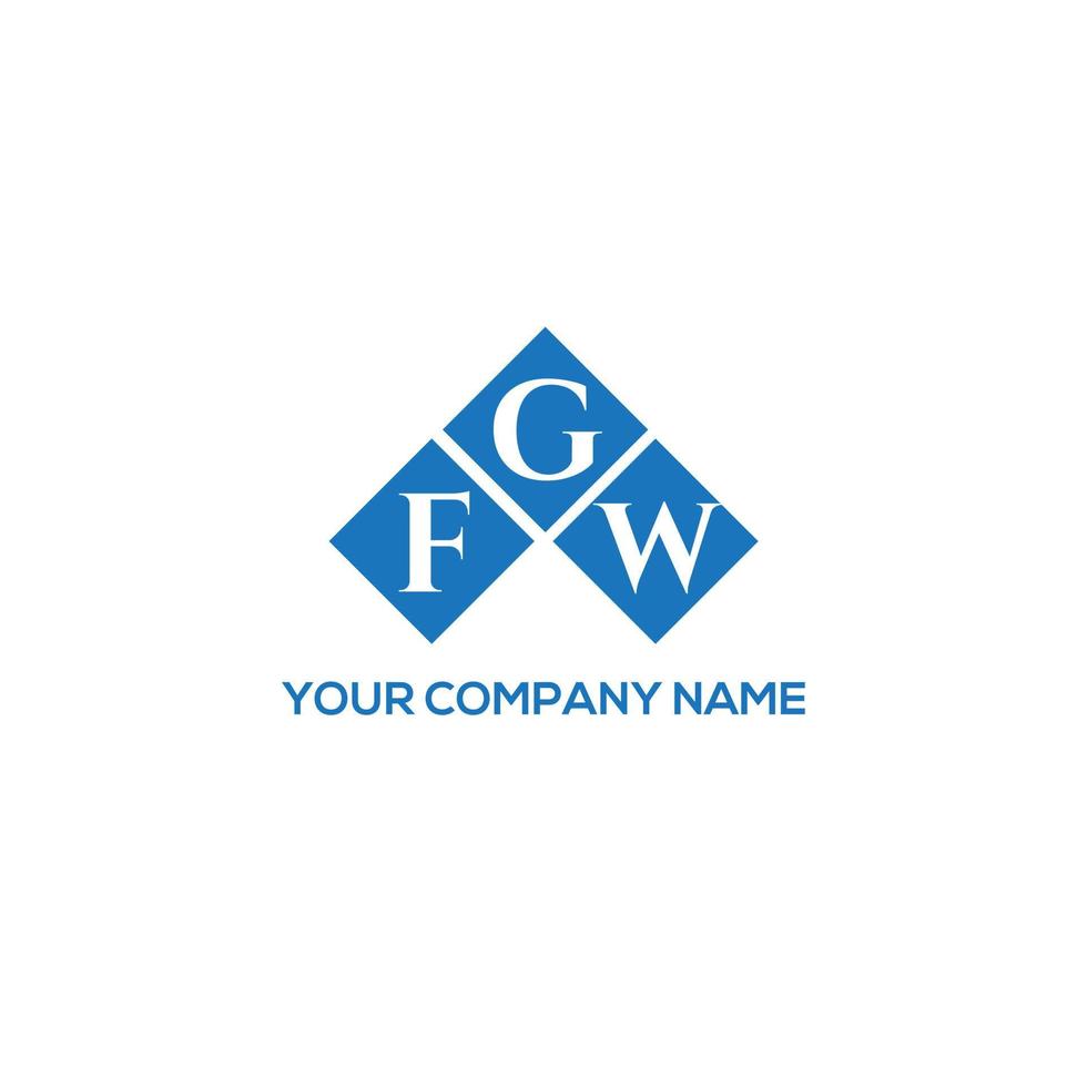 design de logotipo de carta fgw em fundo branco. conceito de logotipo de carta de iniciais criativas fgw. design de letra fgw. vetor