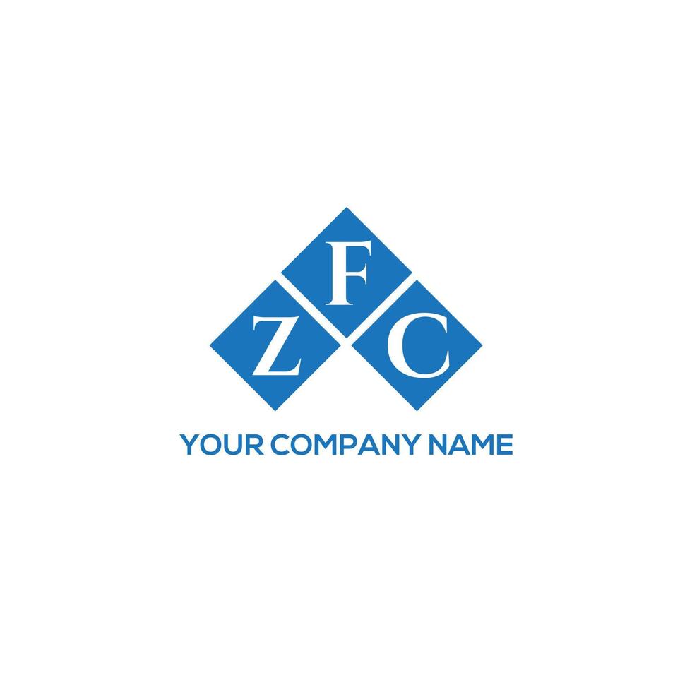 design de logotipo de letra zfc em fundo branco. conceito de logotipo de letra de iniciais criativas zfc. design de letra zfc. vetor