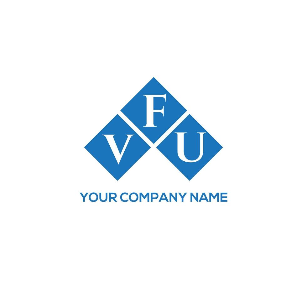 design de logotipo de carta vfu em fundo branco. conceito de logotipo de letra de iniciais criativas vfu. design de letras vfu. vetor