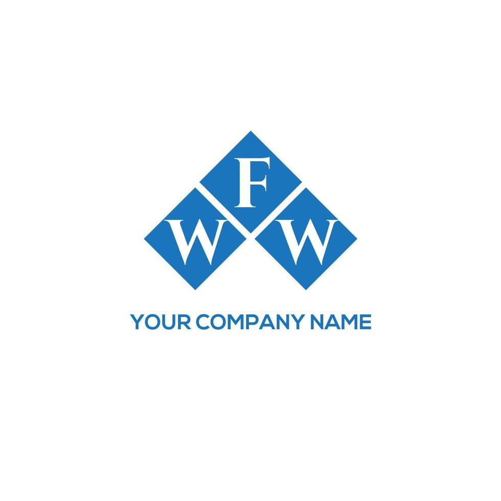 design de logotipo de carta wfw em fundo branco. conceito de logotipo de letra de iniciais criativas wfw. wfw design de letras. vetor