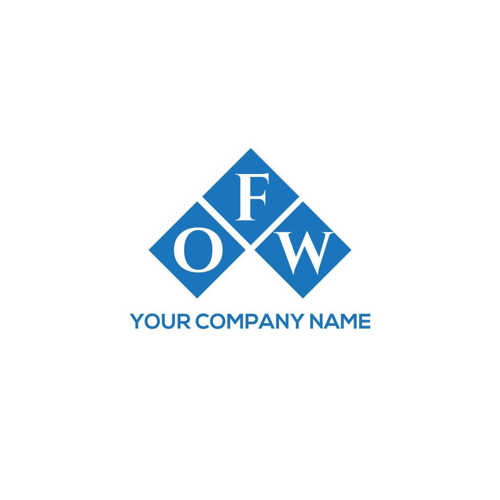 ofw carta design de logotipo em fundo branco. ofw conceito de logotipo de letra de iniciais criativas. ofw design de letras. vetor