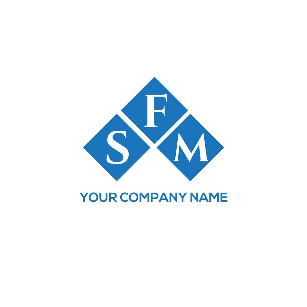 design de logotipo de carta sfm em fundo branco. conceito de logotipo de letra de iniciais criativas sfm. design de letra sfm. vetor