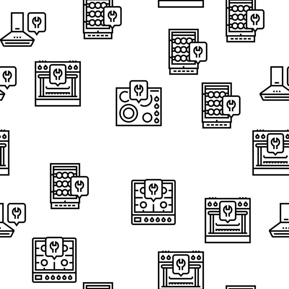 padrão sem emenda de vetor de manutenção de reparo de eletrodomésticos