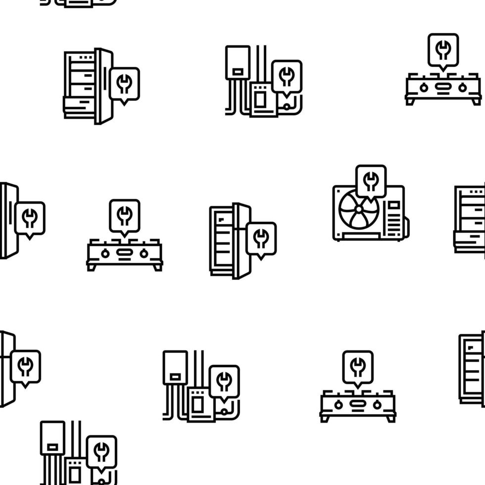 padrão sem emenda de vetor de manutenção de reparo de eletrodomésticos