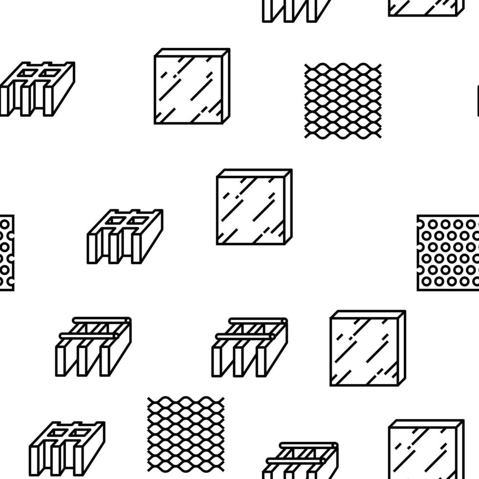 padrão sem emenda de vetor de feixe de construção de material metálico