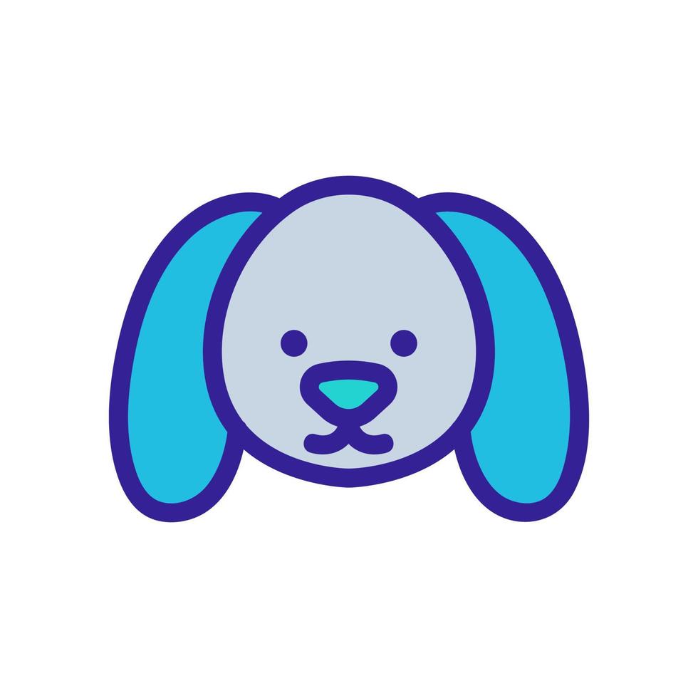 vetor de ícone de cão. ilustração de símbolo de contorno isolado