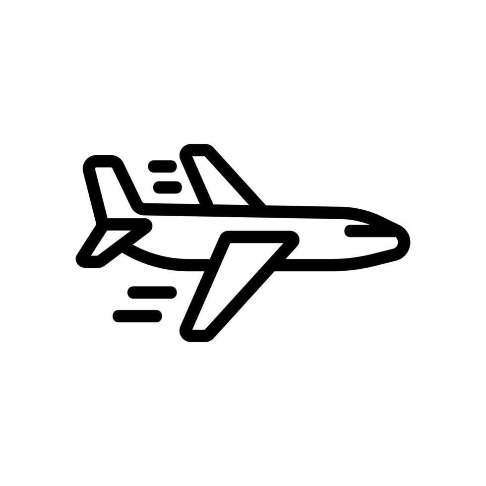 vetor de ícone de avião. ilustração de símbolo de contorno isolado