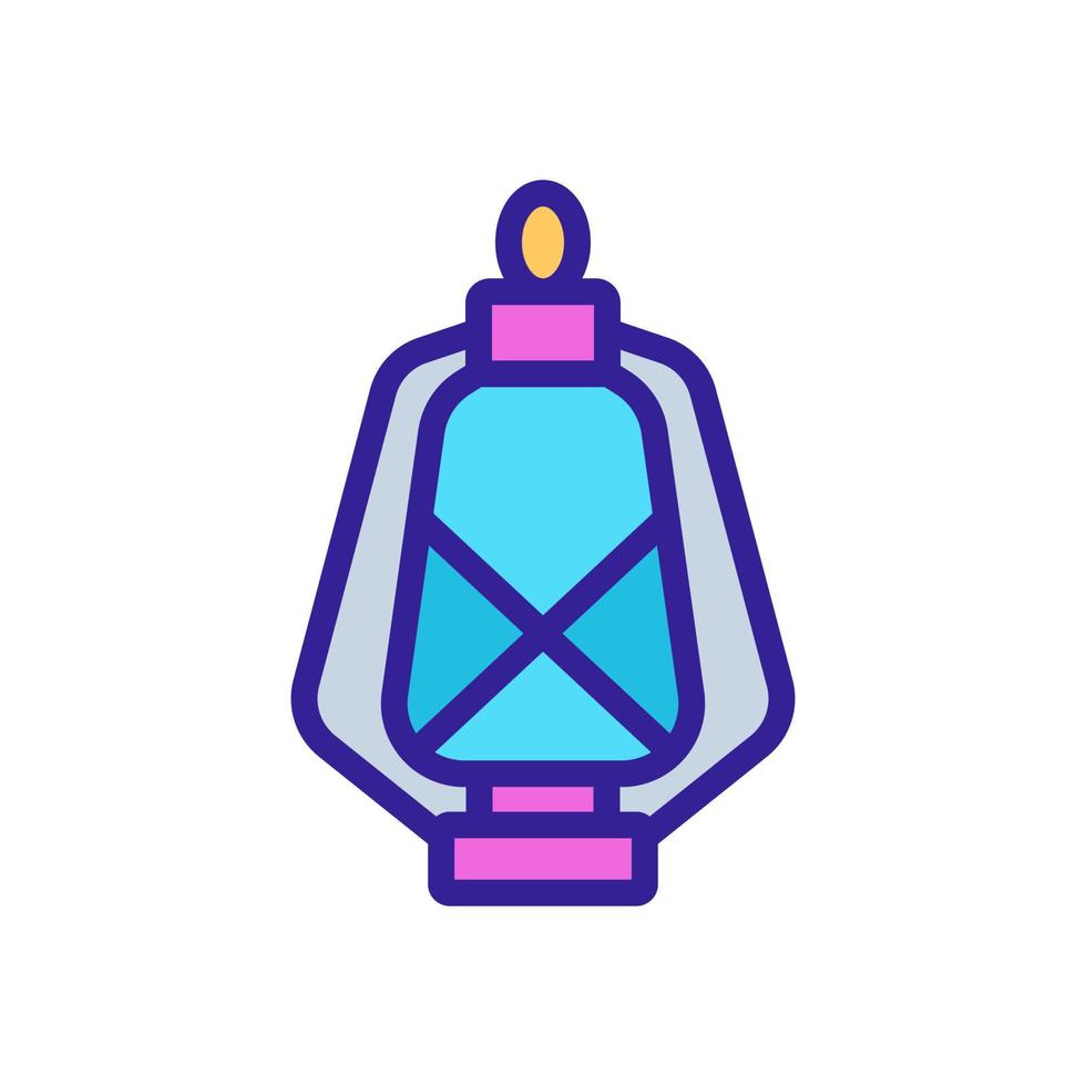 vetor de ícone de turista de lâmpada. ilustração de símbolo de contorno isolado