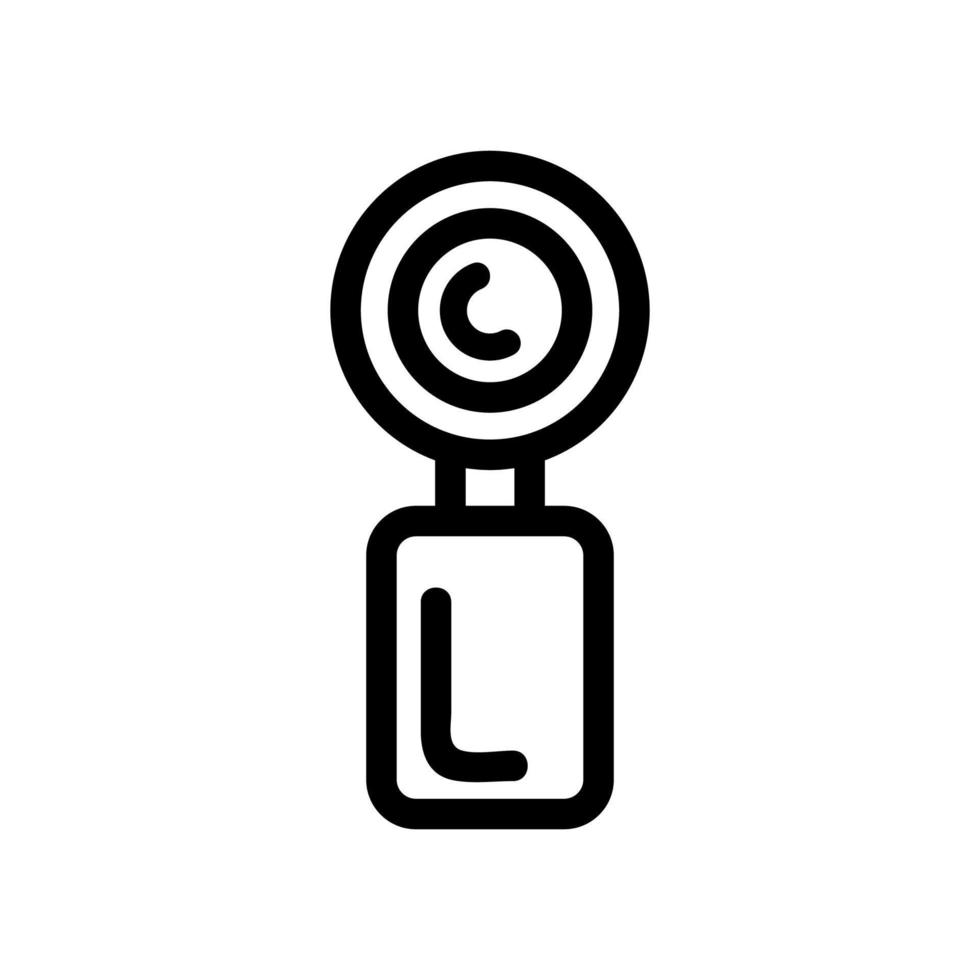 vetor de ícone de câmera de ação. ilustração de símbolo de contorno isolado
