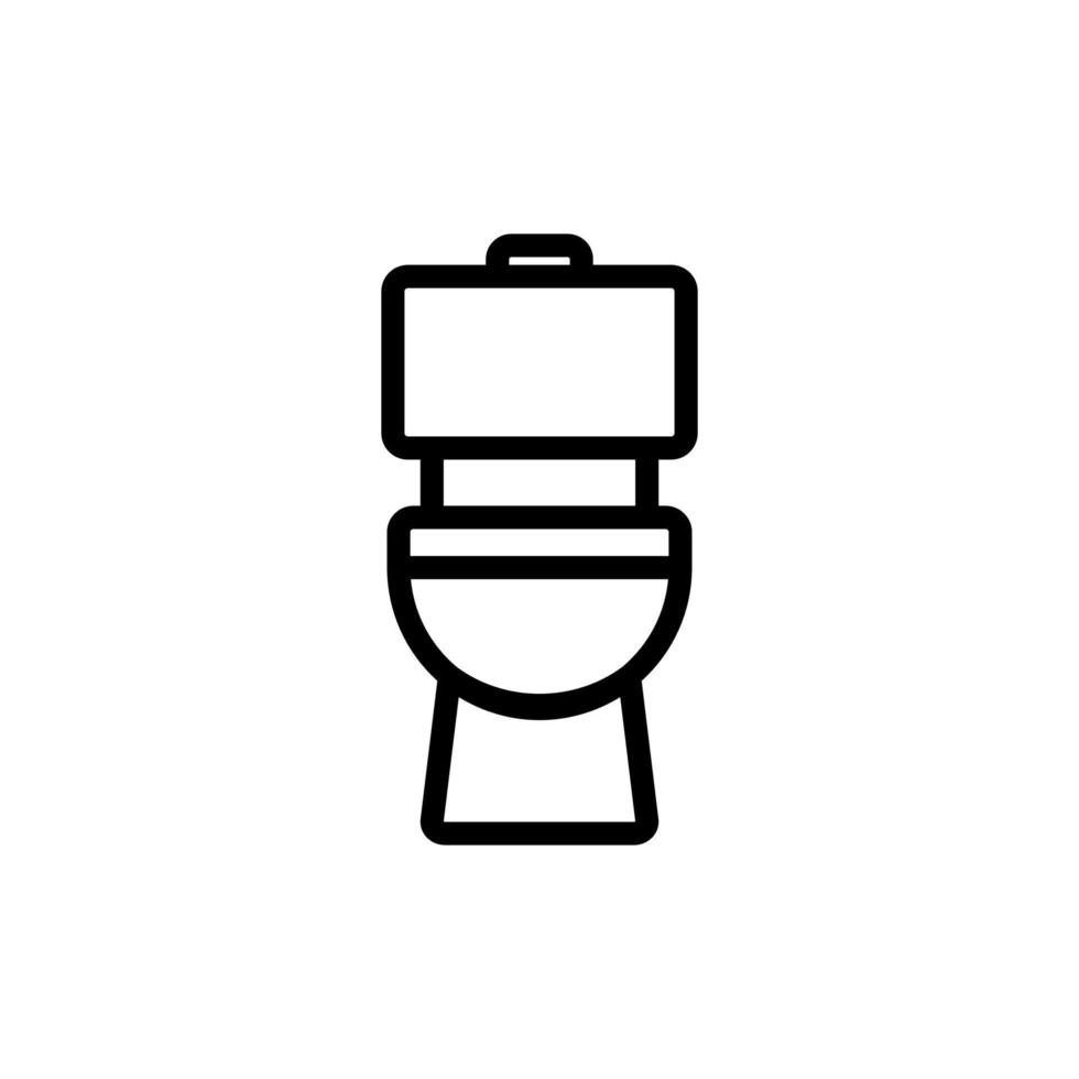vetor de ícone de banheiro. ilustração de símbolo de contorno isolado
