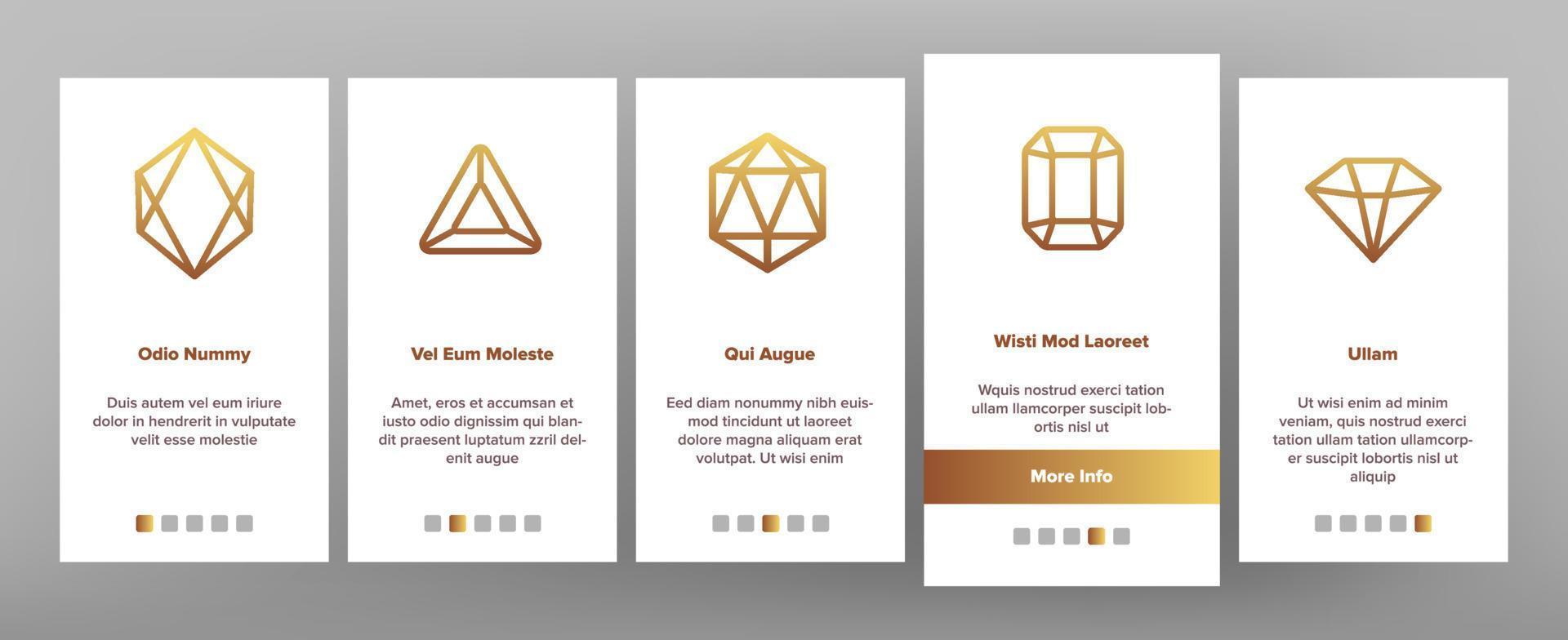 diamantes, gemas vector onboarding