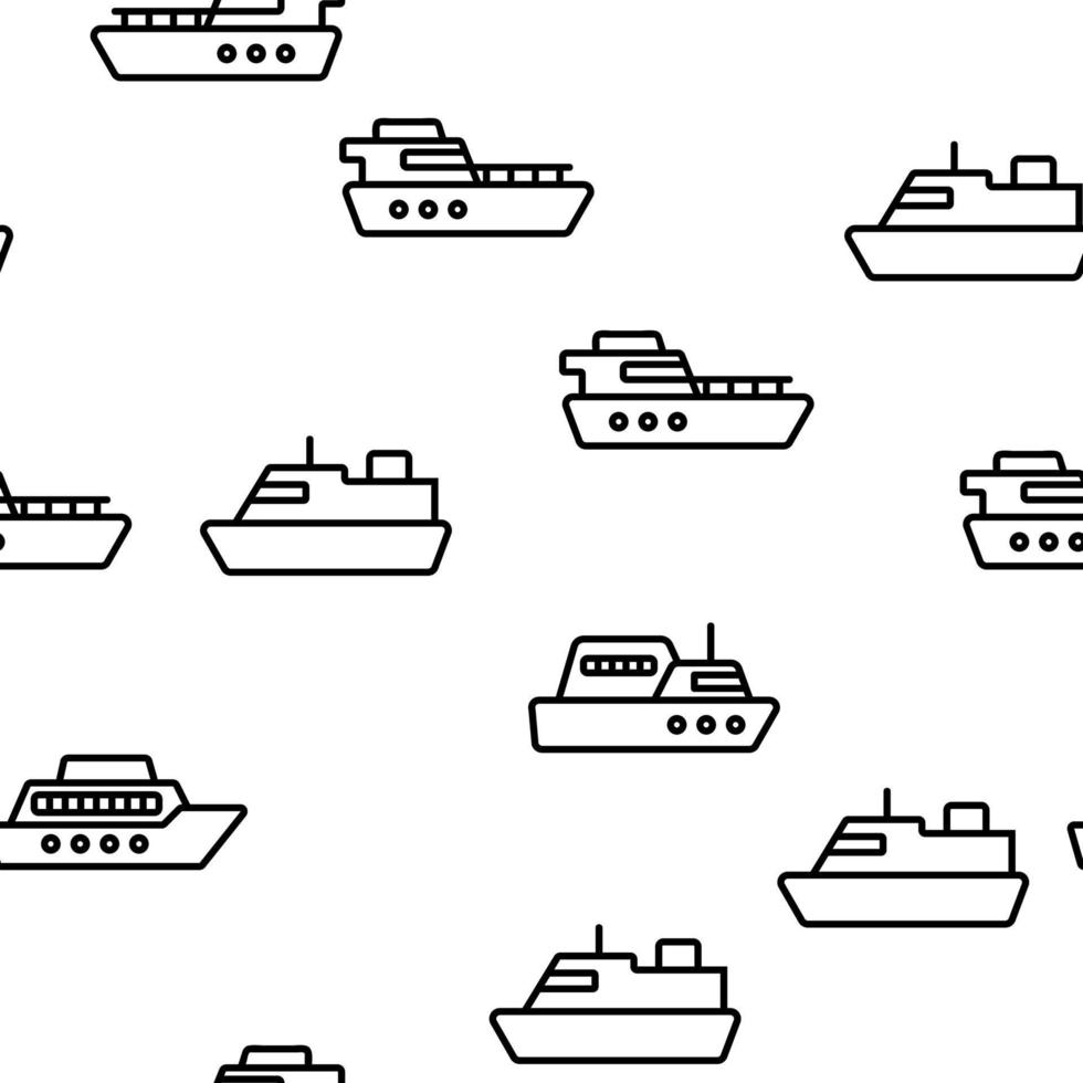 ferry, navio e navio vetor sem costura padrão