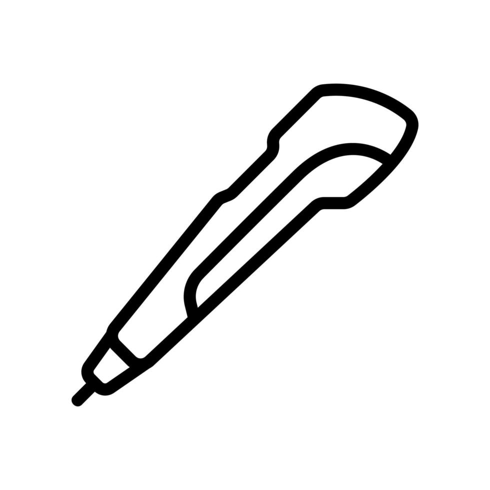 ilustração de contorno de vetor de ícone de educação de engenheiro de caneta 3d