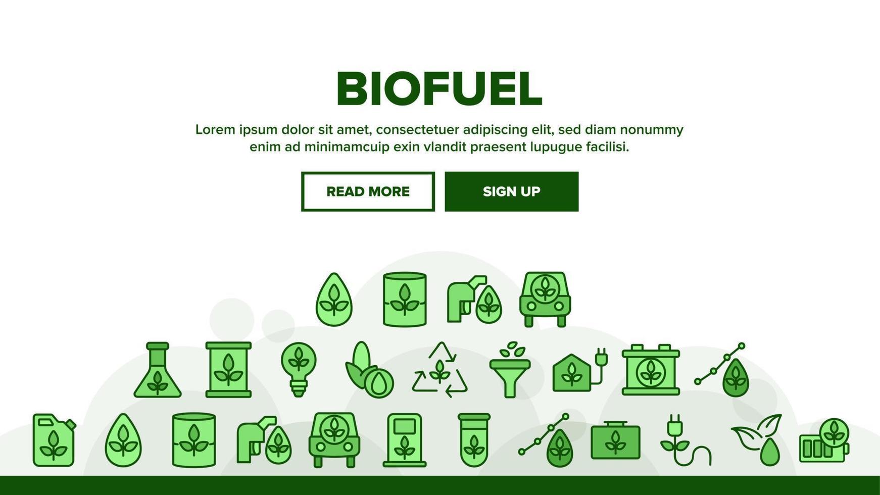 vetor de cabeçalho de pouso de energia eco de biocombustível