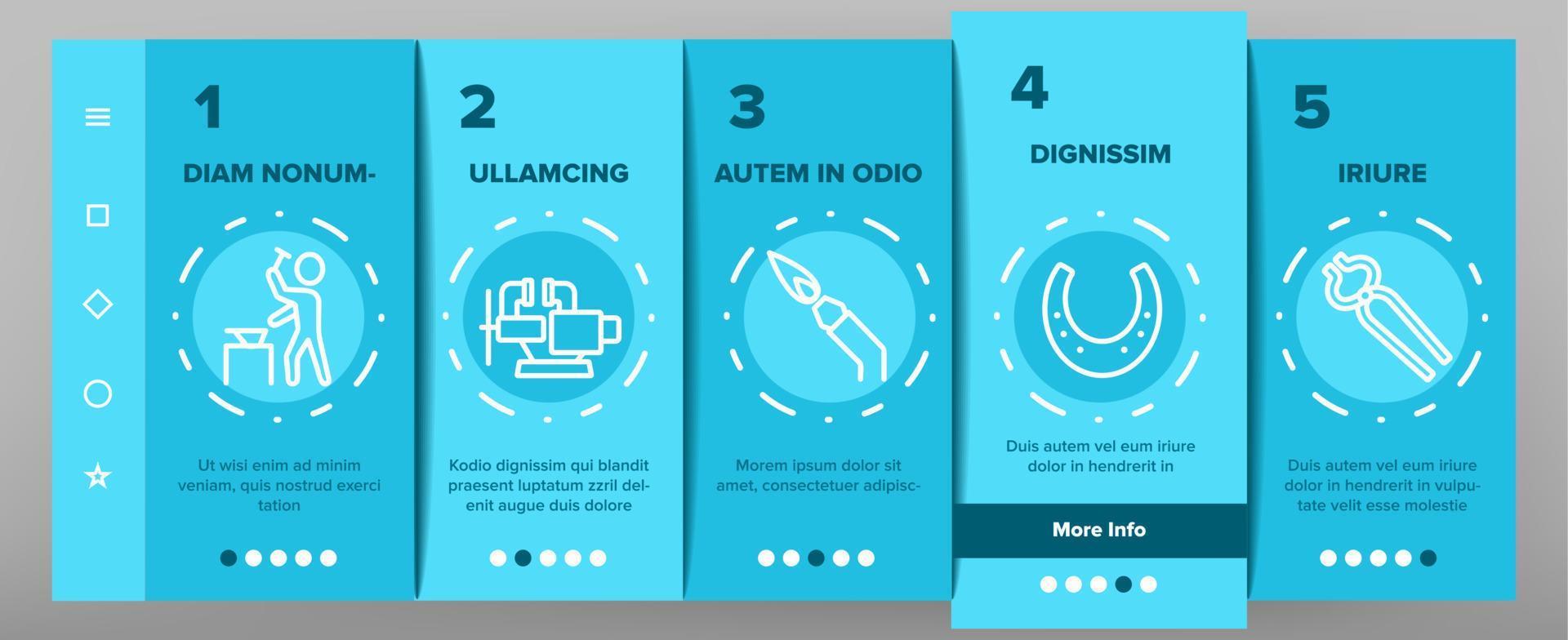 vetor de conjunto de ícones de integração de ferreiro