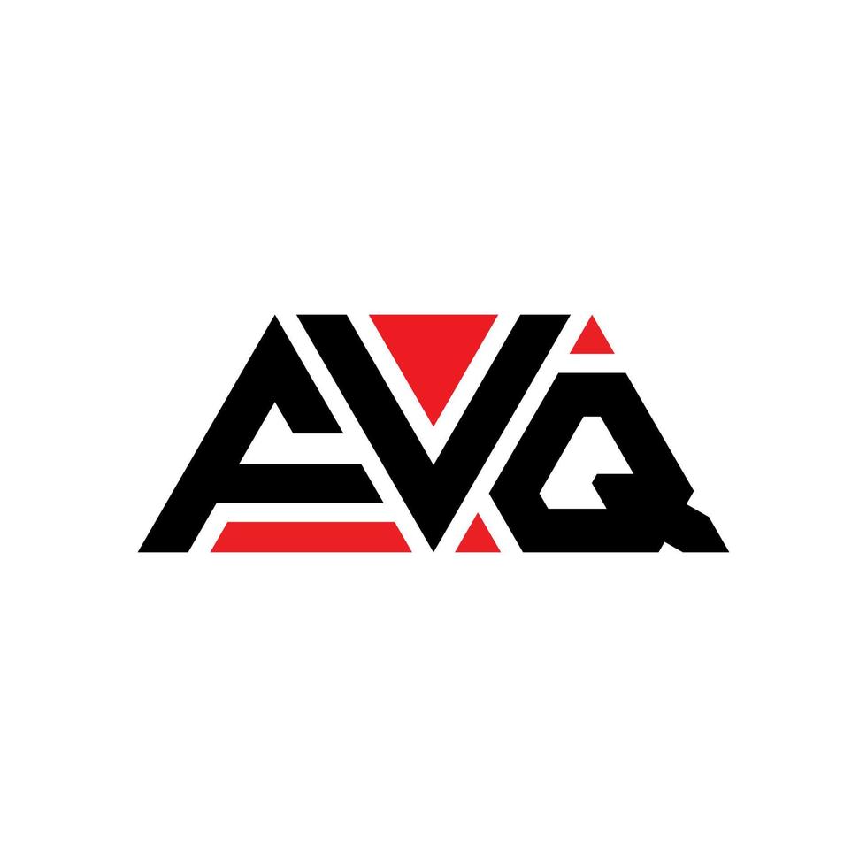 design de logotipo de letra triângulo fvq com forma de triângulo. monograma de design de logotipo de triângulo fvq. modelo de logotipo de vetor triângulo fvq com cor vermelha. logotipo triangular fvq logotipo simples, elegante e luxuoso. fvq