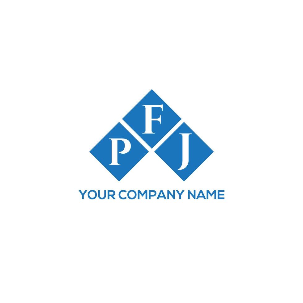 design de logotipo de carta pfj em fundo branco. conceito de logotipo de letra de iniciais criativas pfj. design de letra pfj. vetor
