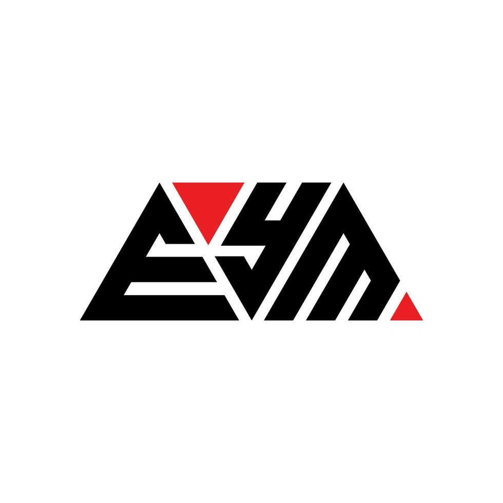 design de logotipo de letra triângulo eym com forma de triângulo. monograma de design de logotipo de triângulo eym. modelo de logotipo de vetor triângulo eym com cor vermelha. logotipo triangular eym logotipo simples, elegante e luxuoso. eim