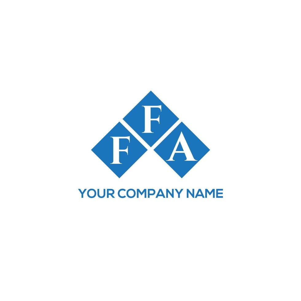 design de logotipo de carta ffa em fundo branco. ffa conceito de logotipo de letra de iniciais criativas. design de letra ffa. vetor