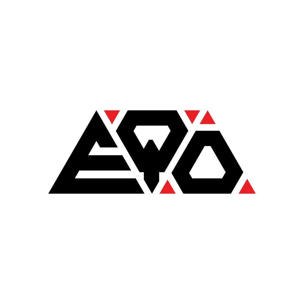 design de logotipo de letra de triângulo eqo com forma de triângulo. monograma de design de logotipo de triângulo eqo. modelo de logotipo de vetor de triângulo eqo com cor vermelha. logotipo triangular eqo logotipo simples, elegante e luxuoso. eqo
