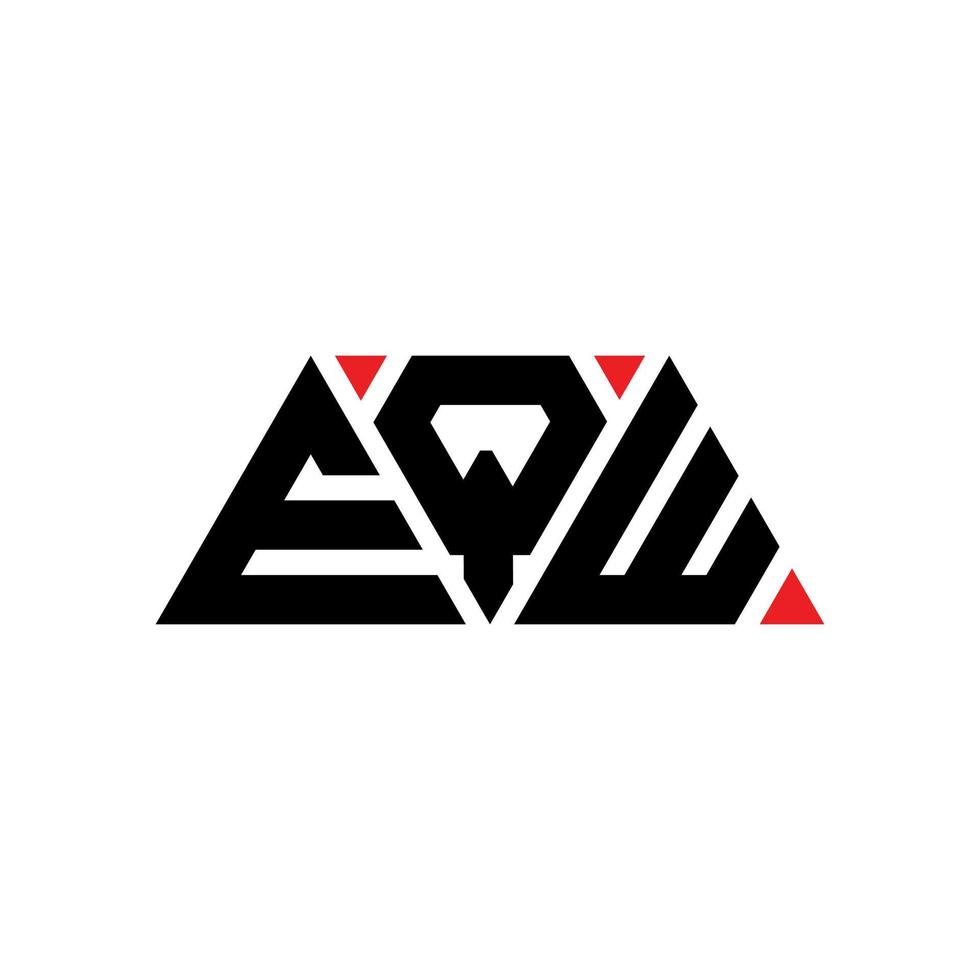 design de logotipo de letra de triângulo eqw com forma de triângulo. monograma de design de logotipo de triângulo eqw. modelo de logotipo de vetor de triângulo eqw com cor vermelha. logotipo triangular eqw logotipo simples, elegante e luxuoso. eqw