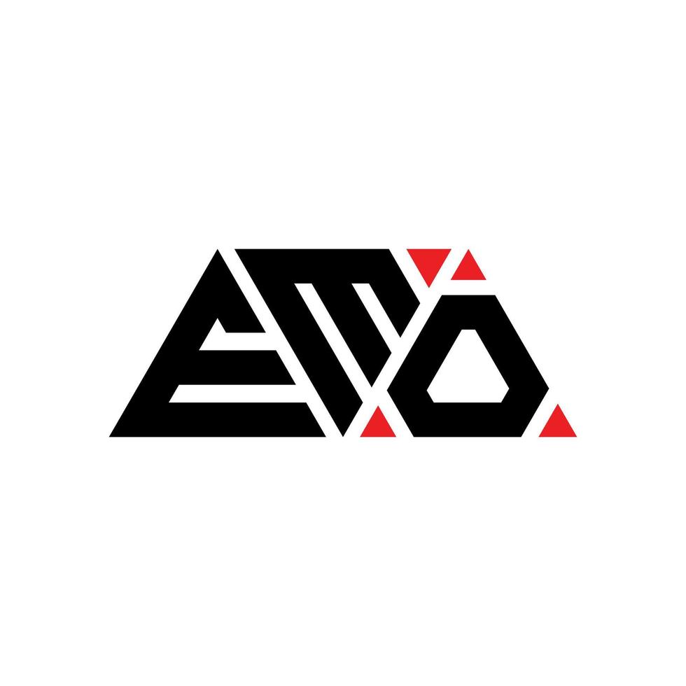 design de logotipo de carta triângulo emo com forma de triângulo. monograma de design de logotipo emo triângulo. modelo de logotipo de vetor emo triângulo com cor vermelha. logotipo triangular emo logotipo simples, elegante e luxuoso. emo