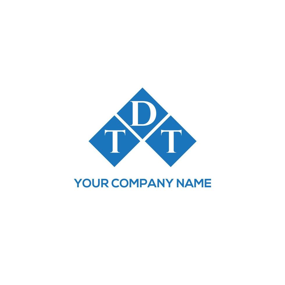 design de logotipo de carta tdt em fundo branco. conceito de logotipo de letra de iniciais criativas tdt. design de letra tdt. vetor