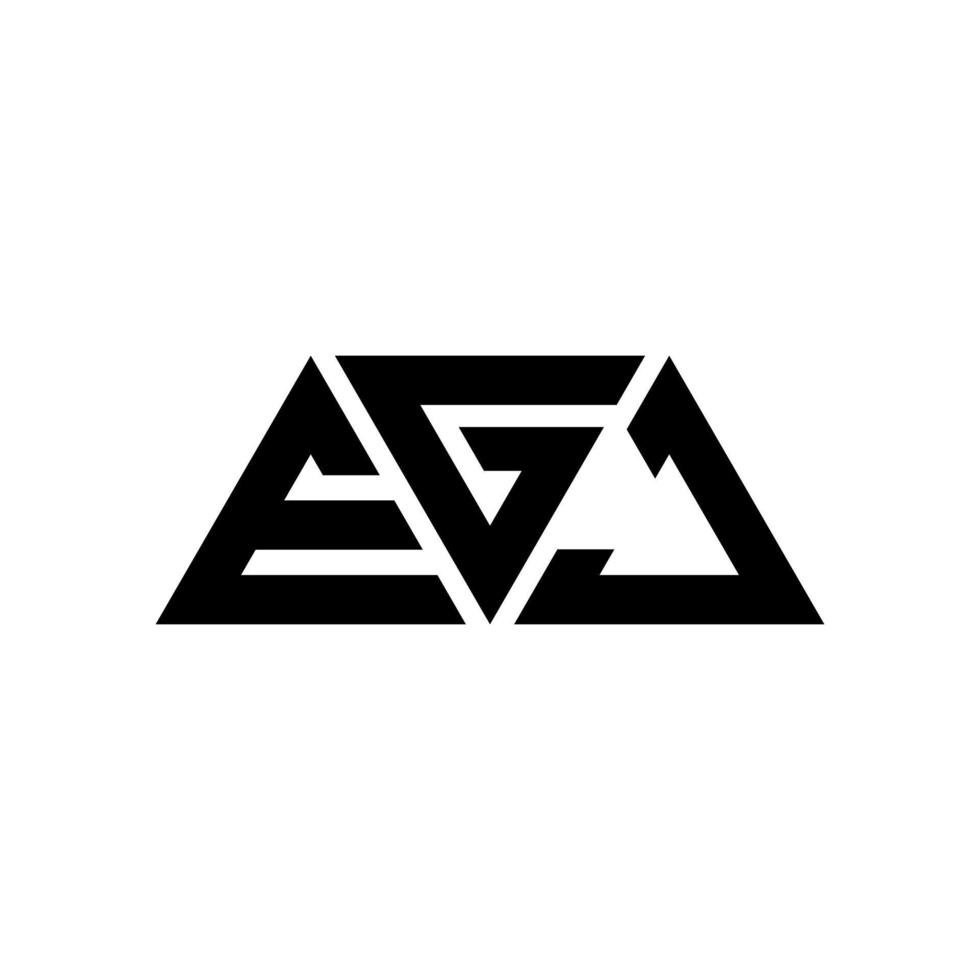 egj design de logotipo de letra de triângulo com forma de triângulo. egj monograma de design de logotipo de triângulo. egj modelo de logotipo de vetor triângulo com cor vermelha. por exemplo, logotipo triangular logotipo simples, elegante e luxuoso. por exemplo