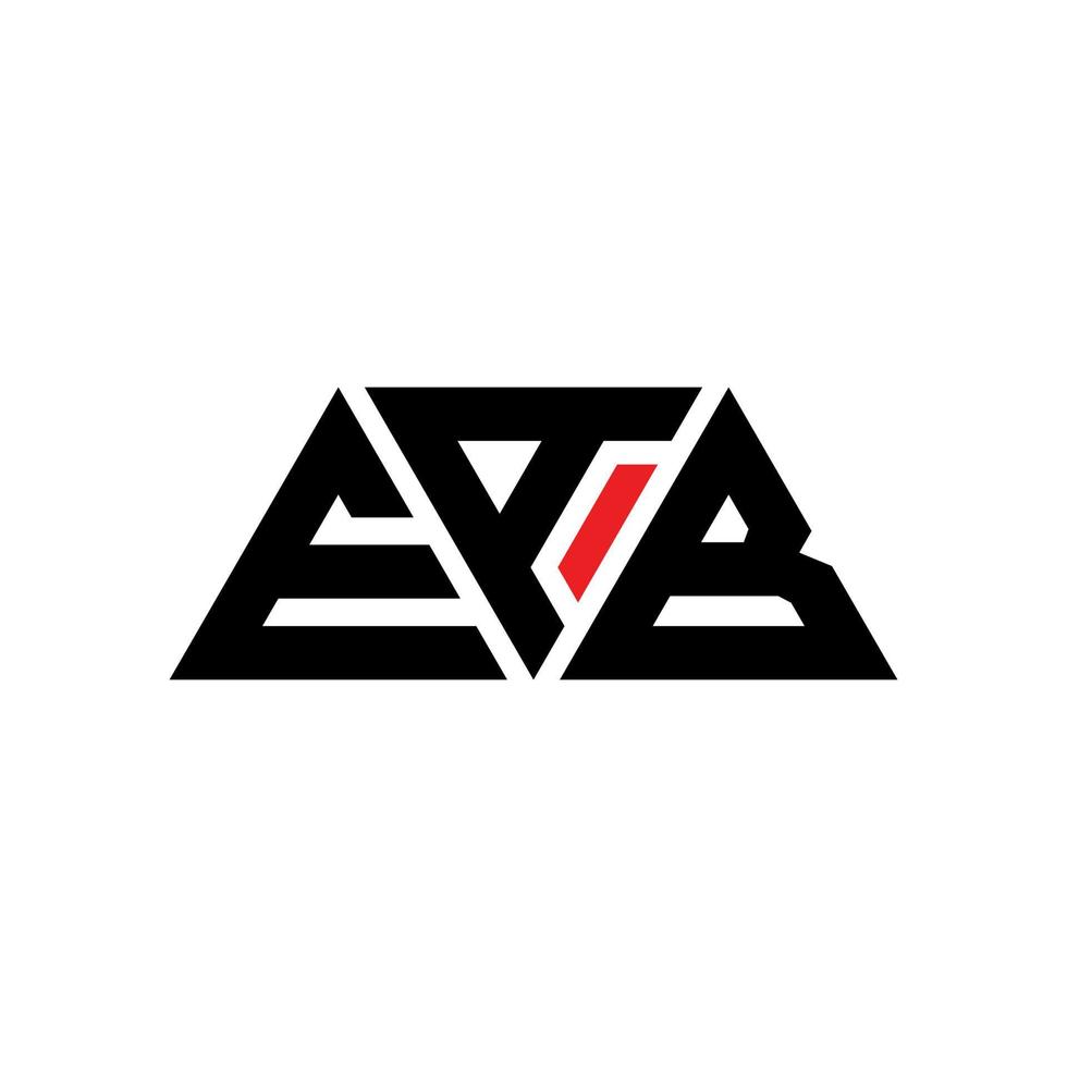 design de logotipo de letra triângulo eab com forma de triângulo. monograma de design de logotipo de triângulo eab. modelo de logotipo de vetor de triângulo eab com cor vermelha. logotipo triangular eab logotipo simples, elegante e luxuoso. eab