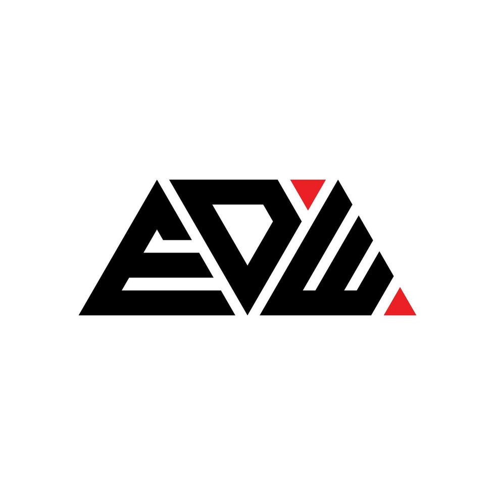 design de logotipo de letra triângulo edw com forma de triângulo. monograma de design de logotipo de triângulo edw. modelo de logotipo de vetor edw triângulo com cor vermelha. logotipo triangular edw logotipo simples, elegante e luxuoso. edw